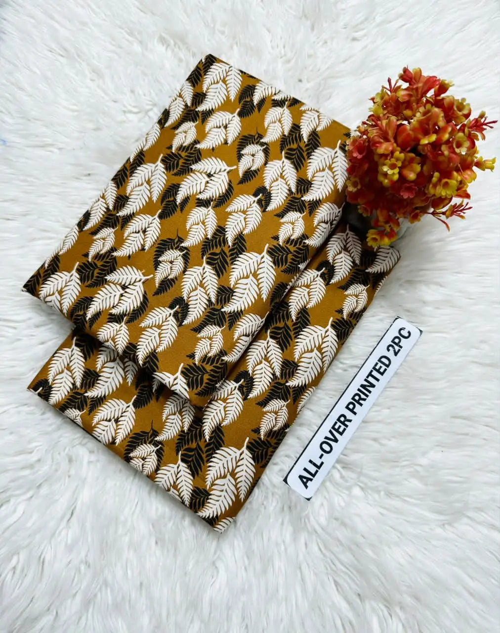 2 Pcs Women's Unstitched Printed Suit